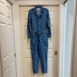 Lucky Brand Light Blue Denim Jumpsuit with Tie Waist